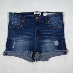 high waisted jean shorts